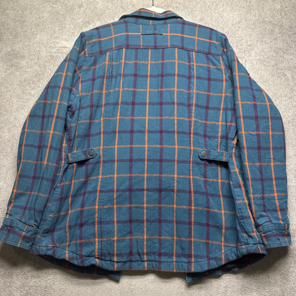 Duluth Men's Lined Plaid Snap Button Shirt Jacket Workwear Shacket Medium - Picture 9 of 10